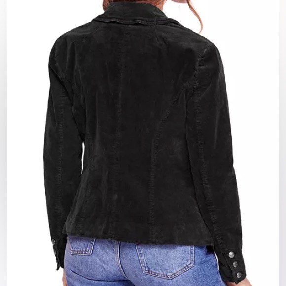 Free People Corduroy Black Byron Blazer Jacket XS - Picture 2 of 10